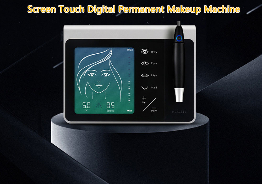 دستگاه آرایش دائم دیجیتال لمسی صفحه نمایش برقی مشکی / کیت تاتو ابرو آرایشی