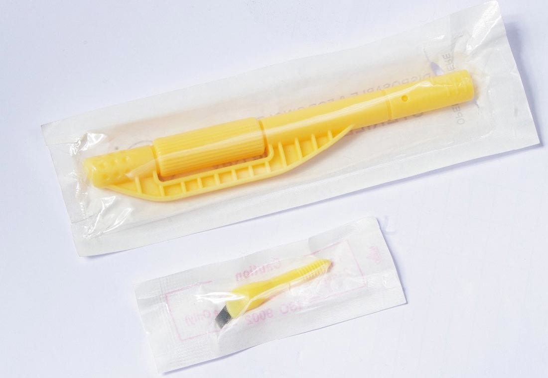 قلم دستی یکبار مصرف خال کوبی در هندزفری حرفه ای و زرد و قابل جدا شدن